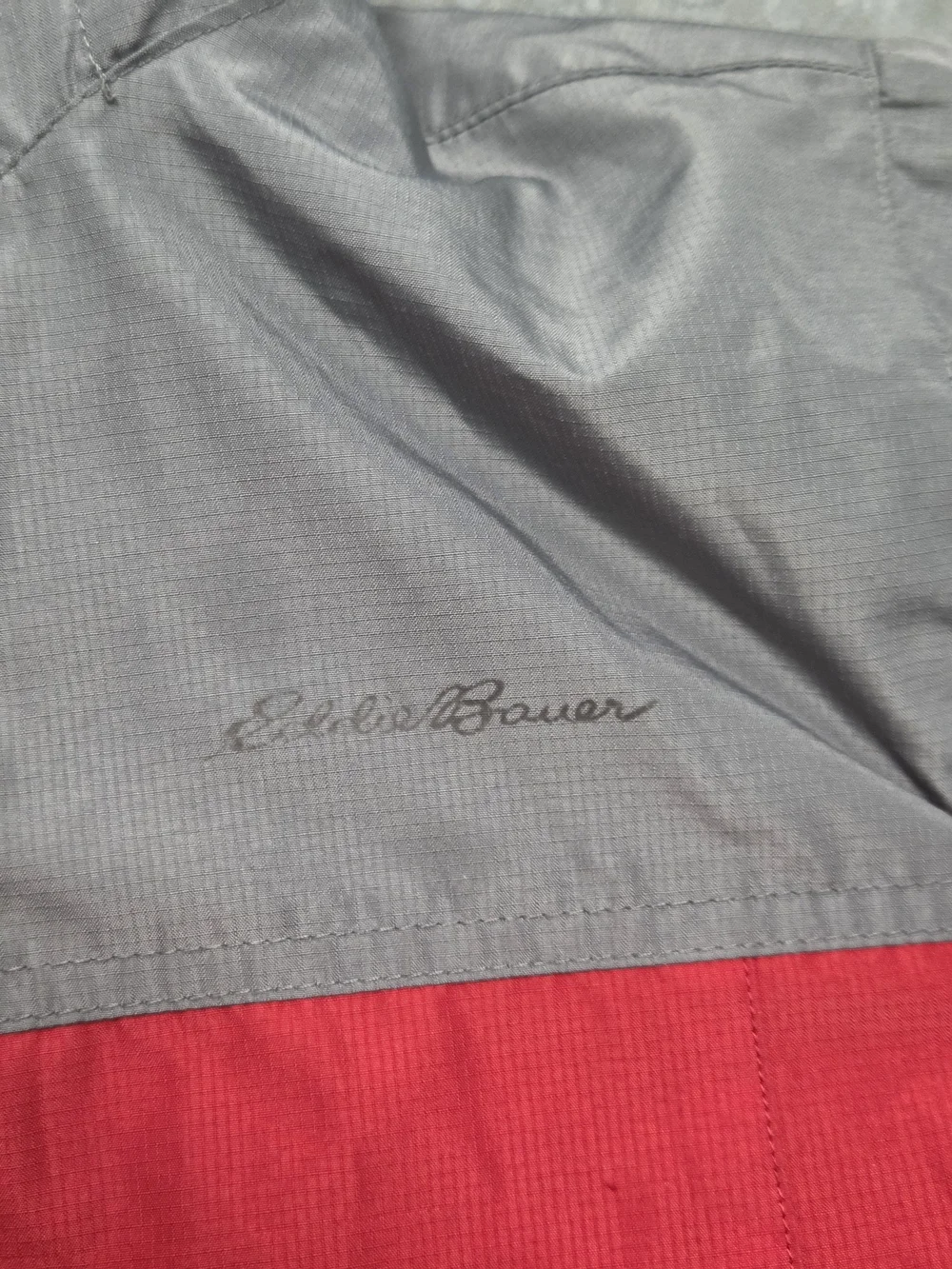 Eddie Bauer Two-Tone Hooded Rain Jacket Windbreaker Gorpcore Size 7/8